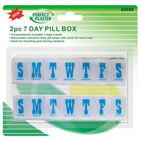 PERFECT PLASTER 7 DAY PILL BOX 2/PK. 60098 \\\KD20482