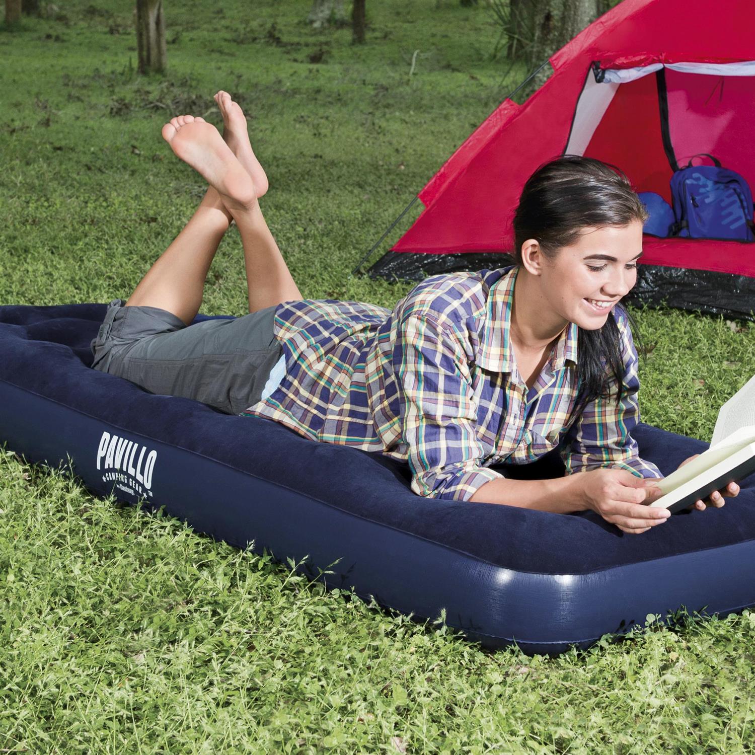 BESTWAY PAVILLO SINGLE FLOCKED AIRBED. BW67000 \\\KD20495