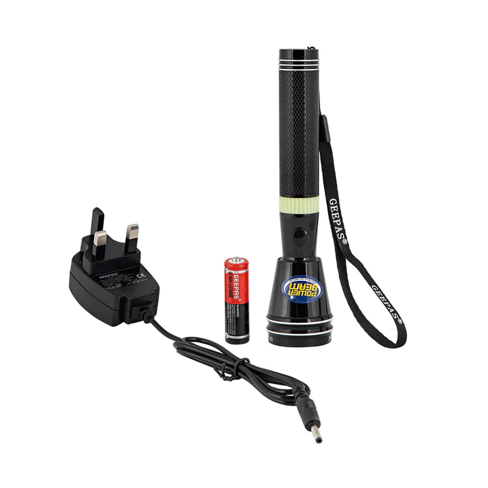 GEEPAS RECHARGEABLE LED FLASHLIGHT 3W 900MAH. GFL4684 \\\KD20499