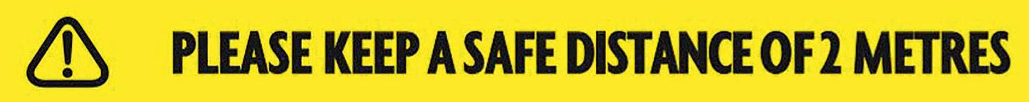 50MM X 33M KEEP SAFE DISTANCE HAZARD TAPE. PT50X33BYSD-UL \\\KD20521