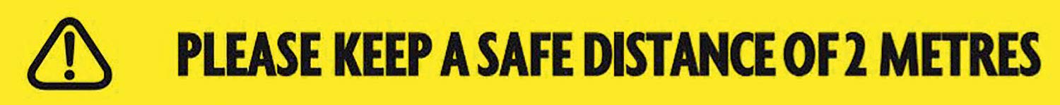 50MM X 33M KEEP SAFE DISTANCE HAZARD TAPE. PT50X33BYSD-UL \\\KD20521