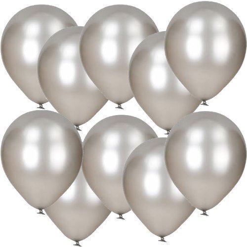 GSD METALLIC SILVER BALLOONS 12/PK. 941735 \\\KD20526