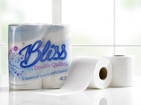 BLISS DOUBLE QUILTED LUXURY TOILET TISSUE ROLL 10 X 4 ROLLS. BDQ2PLY4PK \\\KD20560