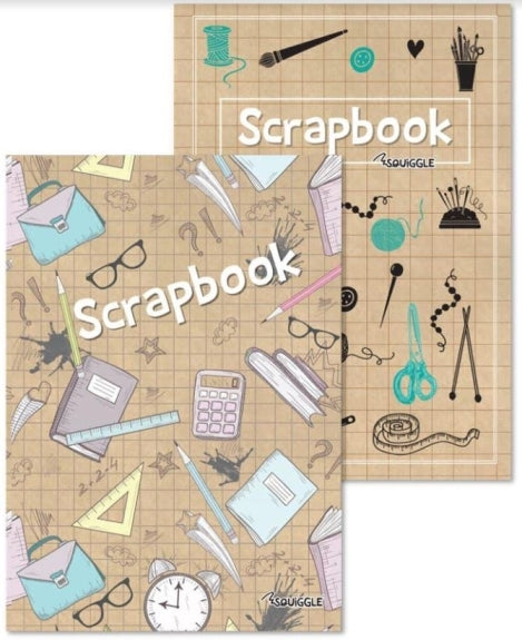 SCRAP BOOKS A4 SIZE SCHOOL / CRAFT 56 PAGES ASSORTED DESIGN. P2839 \\\KD20575