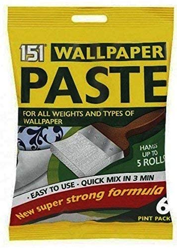 151 - 6 PINT WALL PAPER ROLL WALLPAPER PASTE FOR HANGS UPTO 5 ROLLS. 00007-25 \\\KD20585