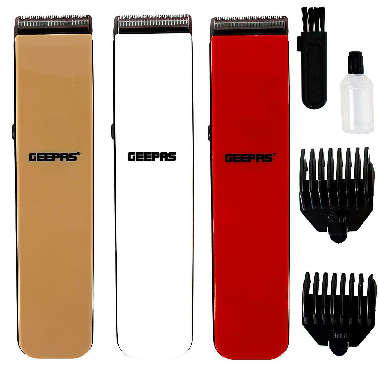 GEEPAS GTR8712 RECHARGEABLE TRIMMER WHITE / RED / GOLD (SINGLE). GTR8712 \\\KD20587