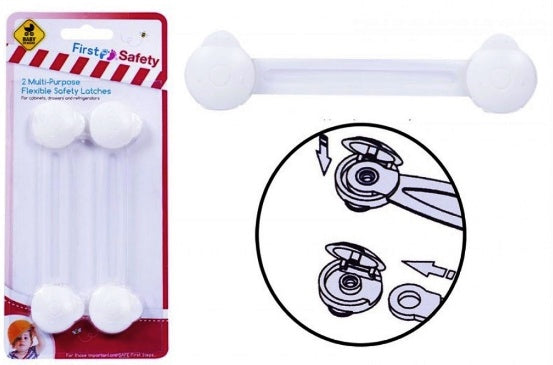 FIRST STEPS PACK OF TWO FLEXIBLE SAFETY LATCHES. FS724 \\\KD20641