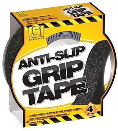 151 ANTI SLIP GRIP TAPE 25MM X 4M ADHESIVE ABRASIVE GRIT. TT1029 \\\KD20662
