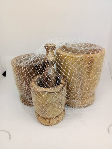 WOODEN PESTLE AND MORTAR 3/PK. TS36484 \\\KD20699