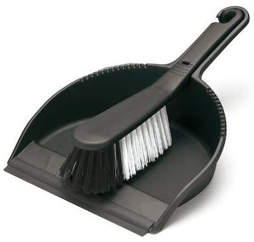 ADDIS DUSTPAN AND STIFF BRUSH SET BLACK 22.5 X 31.5 X 11 CM. 505874 \\\KD20780