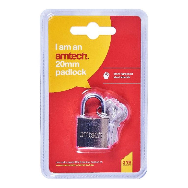 AMTECH 20 MM PADLOCK. XXSEL20 \\\KD20822