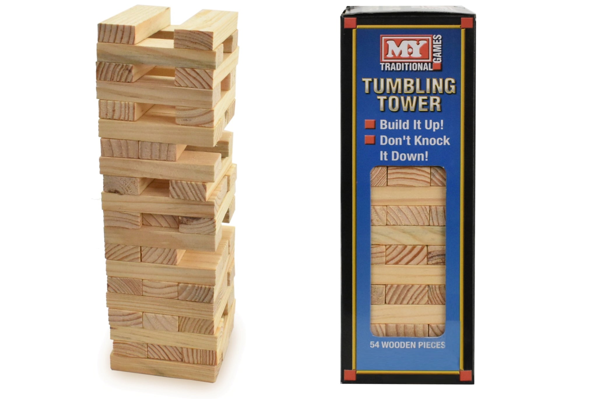 MY TRADITIONAL LARGE TUMBLING TOWER GAME WITH 54 WOODEN PIECES. TY0366 \\\KD20834