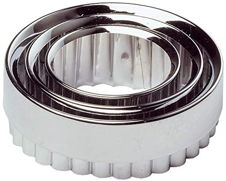CHEF AID 3 PCS METAL PASTRY CRINKLE CUTTER SET. 10K33253 \\\KD20838