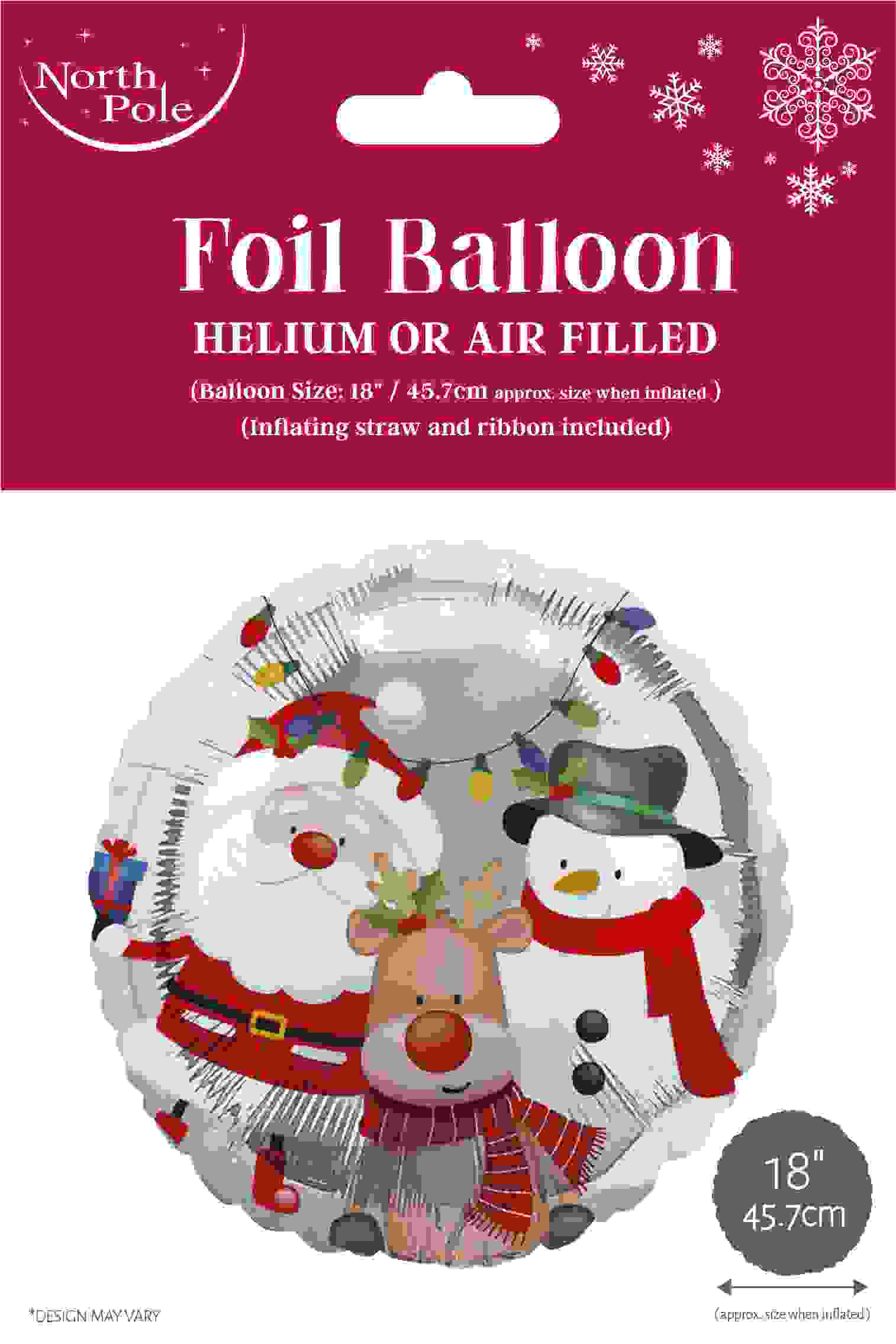 NORTH POLE CHRISTMAS FOIL BALLOON - SANTA AND FRIENDS. X29757BCC \\\KD20846