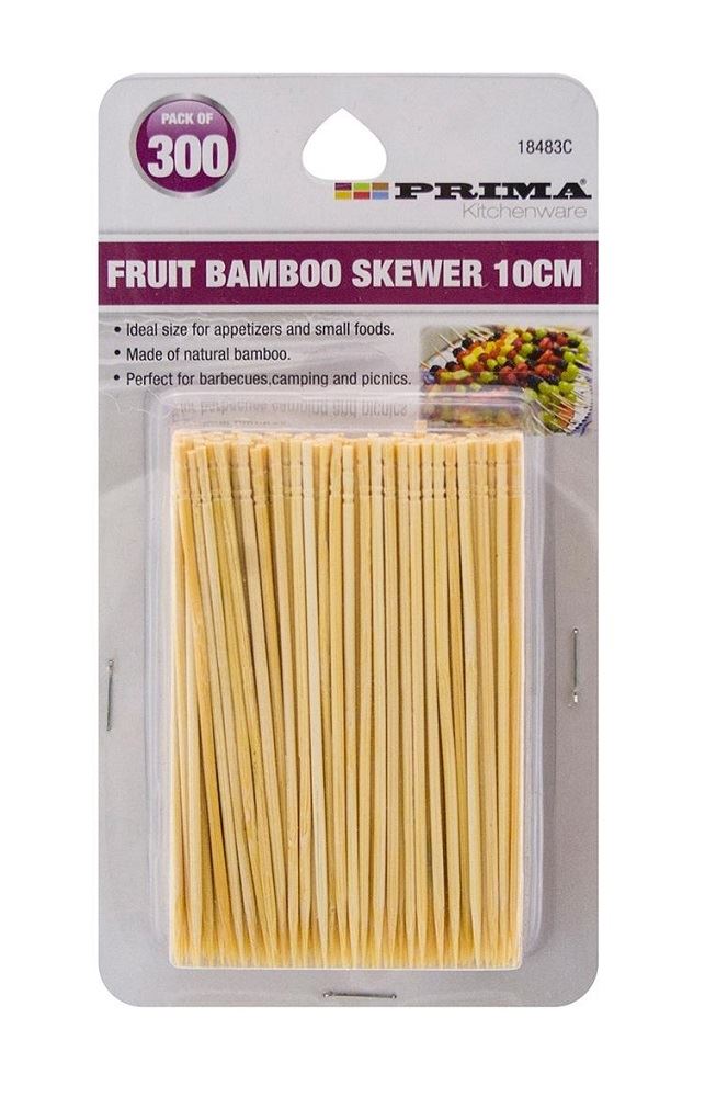 PRIMA FRUIT BAMBOO SKEWERS 10CM 300/PK. 18483C \\\KD20870