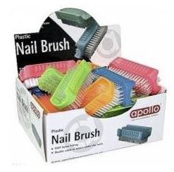 APOLLO PLASTIC SPLASH NAIL BRUSH ASSORTED COLOUR. AP1850 \\\KD20883