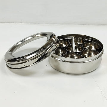 STAINLESS STEEL MASALA SPICE DABBA NO 10 16.5CM. SS33537 \\\KD20912