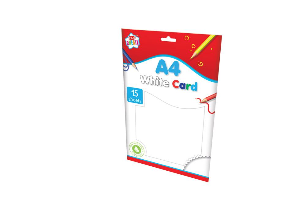 KIDS CREATE A4 WHITE CARDS 15 SHEETS. FSC3-PACN \\\KD20953