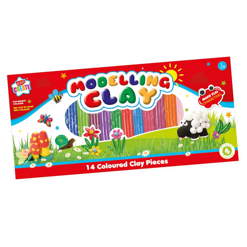 KIDS CREATE MODELLING CLAY 14/PCS. DOUE/1 \\\KD20957