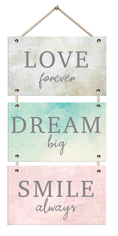 LOVE FOREVER DREAM BIG HOME DECOR WALL SIGN PLAQUE. PLAA \\\KD20962