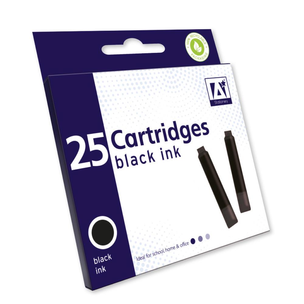 ANKER STATIONERY BLACK INK CARTRIDGES 25/PK. INKA \\\KD20979