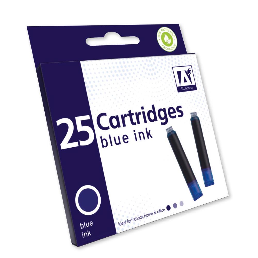 ANKER STATIONERY BLUE INK CARTRIDGES 25/PK. INKB \\\KD20985
