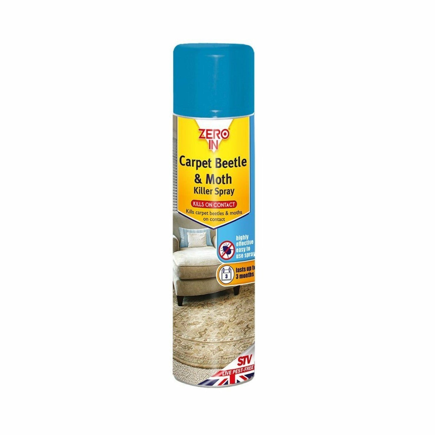 ZERO IN CARPET BEETLE AND MOTH KILLER 300ML AEROSOL \\\KD20996
