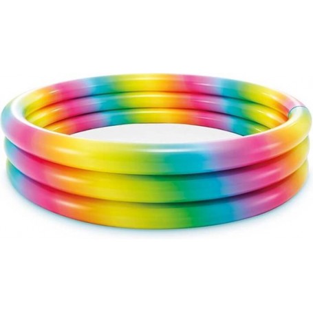 INTEX RAINBOW OMBRE POOL 3 RING 66" X 15". TY6194 58449NP \\\KD21027