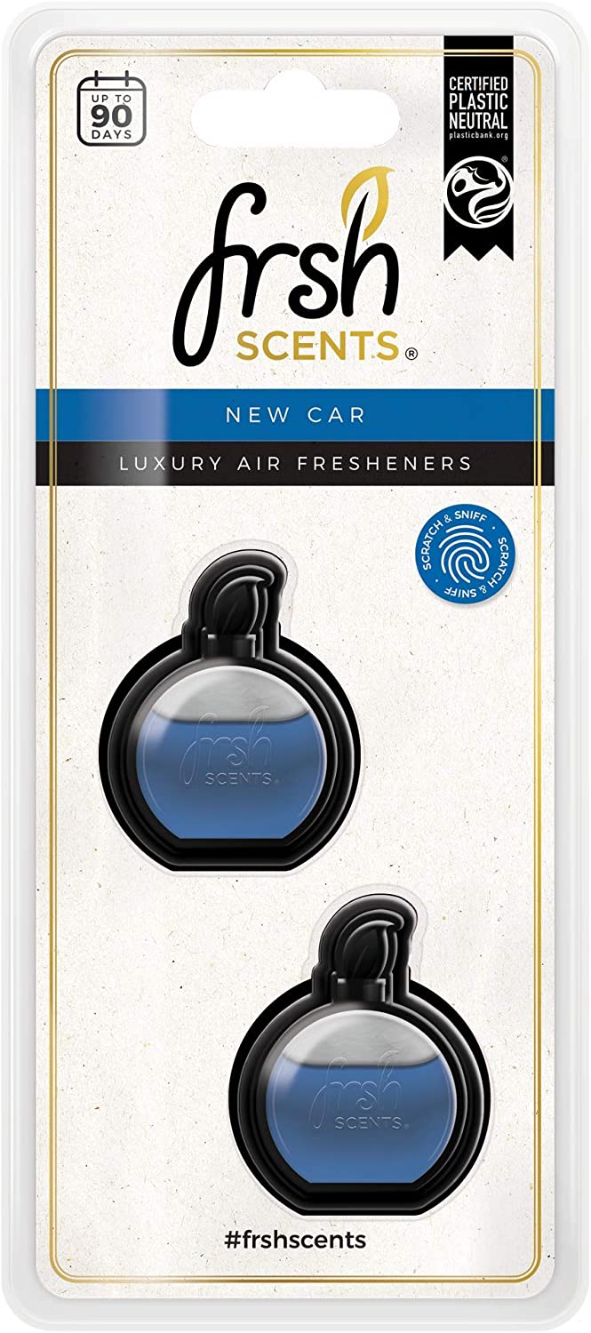 FRSH SCENTS OIL DIFFUSERS CAR AIR FRESHNERS 2/PK - NEW CAR. FR9187 \\\KD21033