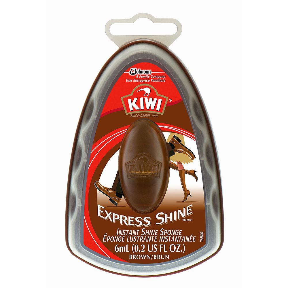 KIWI EXPRESS SHINE SPONGE BROWN. KIW208DB \\\KD21043