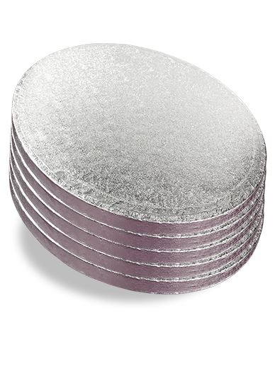 DORIC 6 INCH ROUND SILVER CAKE BOARDS 10/PK. 14A-DTR06 \\\KD21053