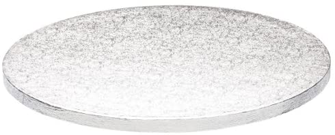 DORIC 10 INCH ROUND SILVER THICK CAKE BOARD DRUMS 5/PK. 10A-RSD10 \\\KD21060