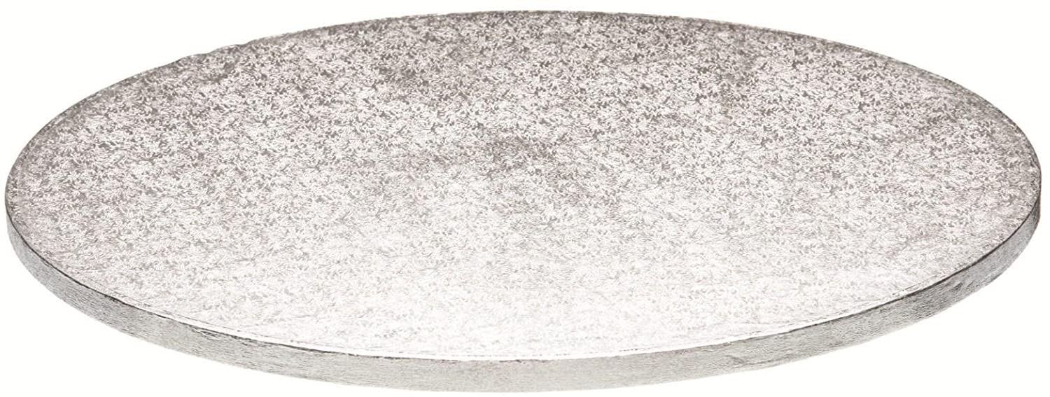 DORIC 6 INCH ROUND SILVER THICK CAKE BOARD DRUMS 5/PK. 10A-RSD06 \\\KD21062