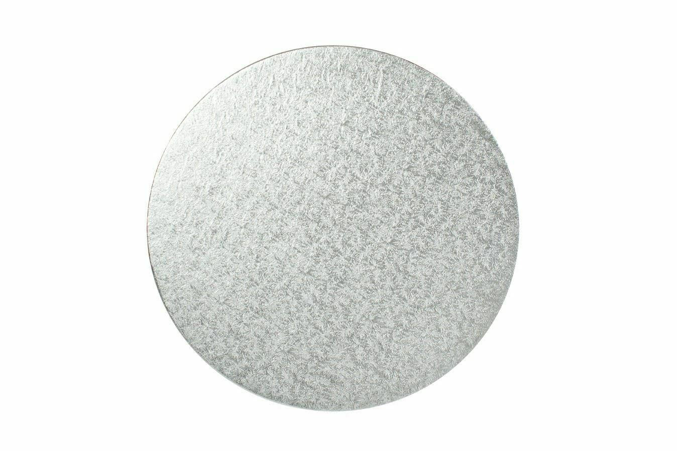 DORIC 9 INCH ROUND SILVER THICK CAKE BOARD DRUMS 5/PK. 10A-RSD09 \\\KD21063