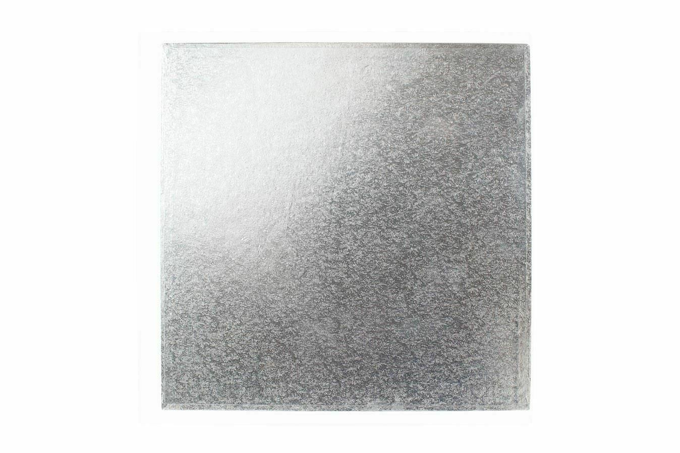DORIC 10 INCH SQUARE SILVER THICK CAKE BOARD DRUMS 5/PK. 10B-SSD10 \\\KD21069