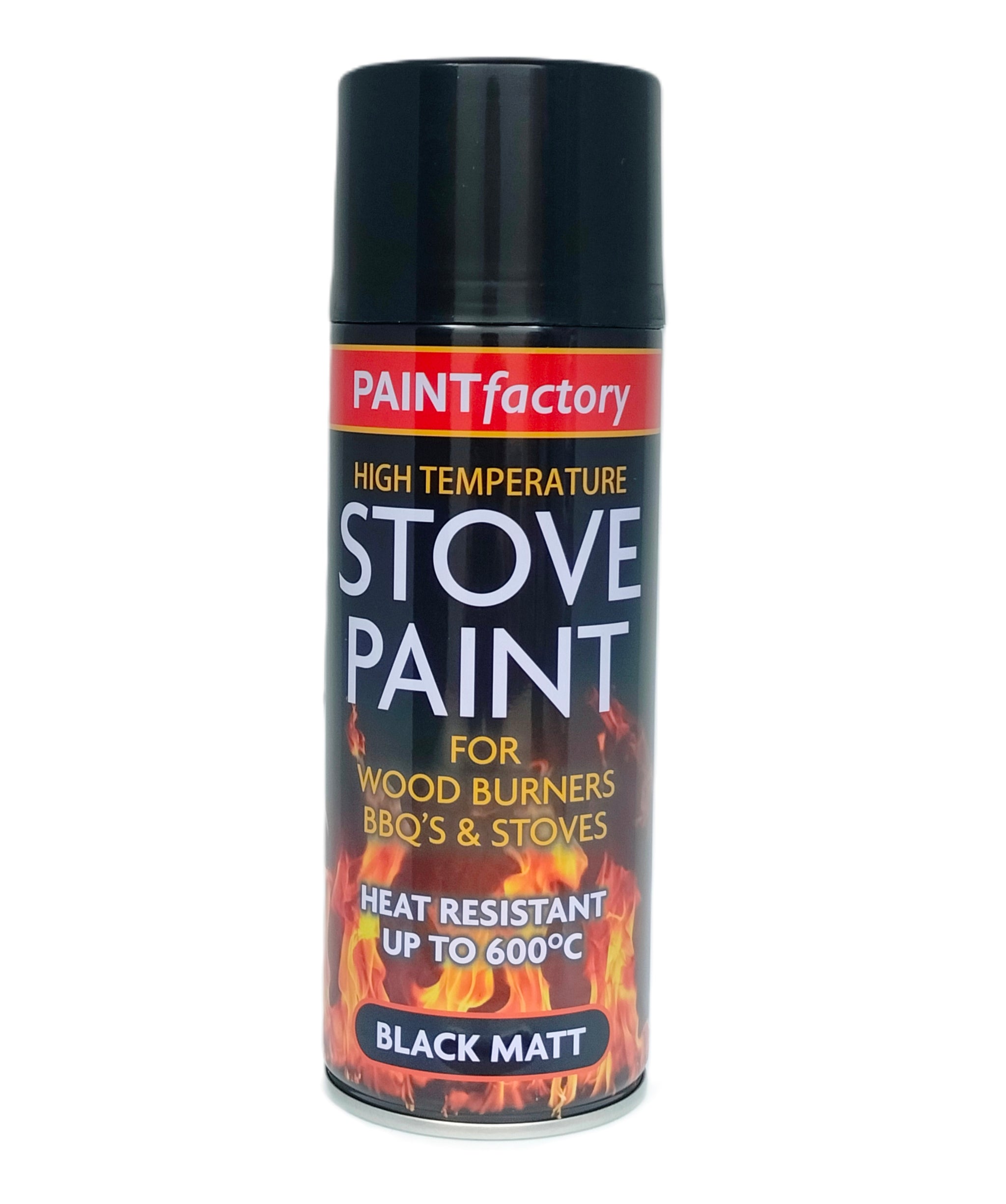 PAINT FACTORY HI-TEMP STOVE PAINT 400ML - MATT BLACK. WDL1436 \\\KD21091