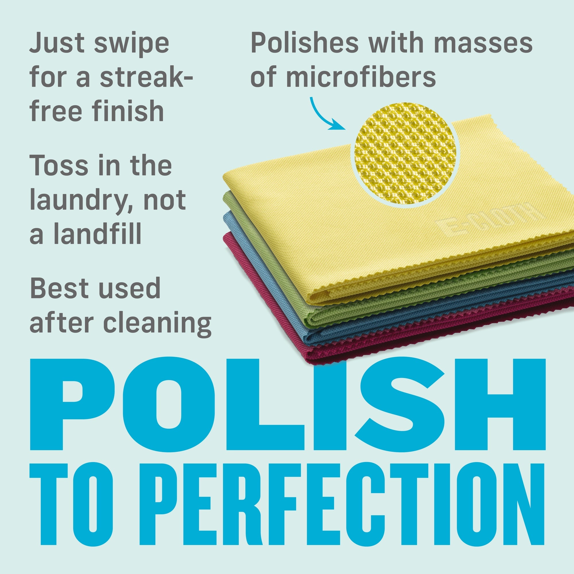 E-CLOTH GLASS / POLISHING CLOTHS 4/PK. 4GLPC \\\KD21113