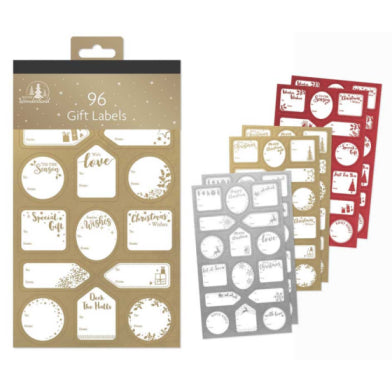 FESTIVE WONDERLAND CHRISTMAS GIFT LABELS TAGS 96/PK. TA2928 \\\KD21137