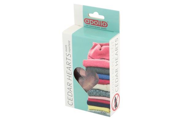 APOLLO MOTH REPELLENT CEDAR WOOD HEARTS 24 PCS. AP8900 \\\KD21168
