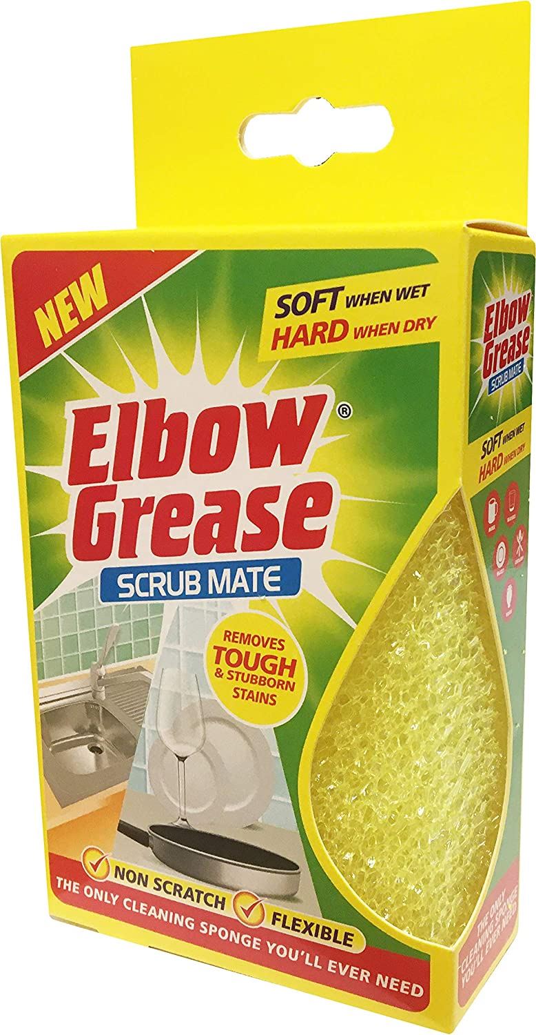 ELBOW GREASE SCRUB MATE NON SCRATCH SPONGE YELLOW. EG27 \\\KD21215