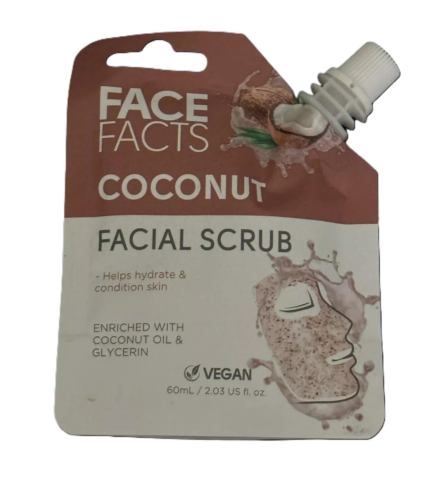 FACE FACTS FACIAL SCRUB 60ML - COCONUT. 22844-150 \\\KD21233