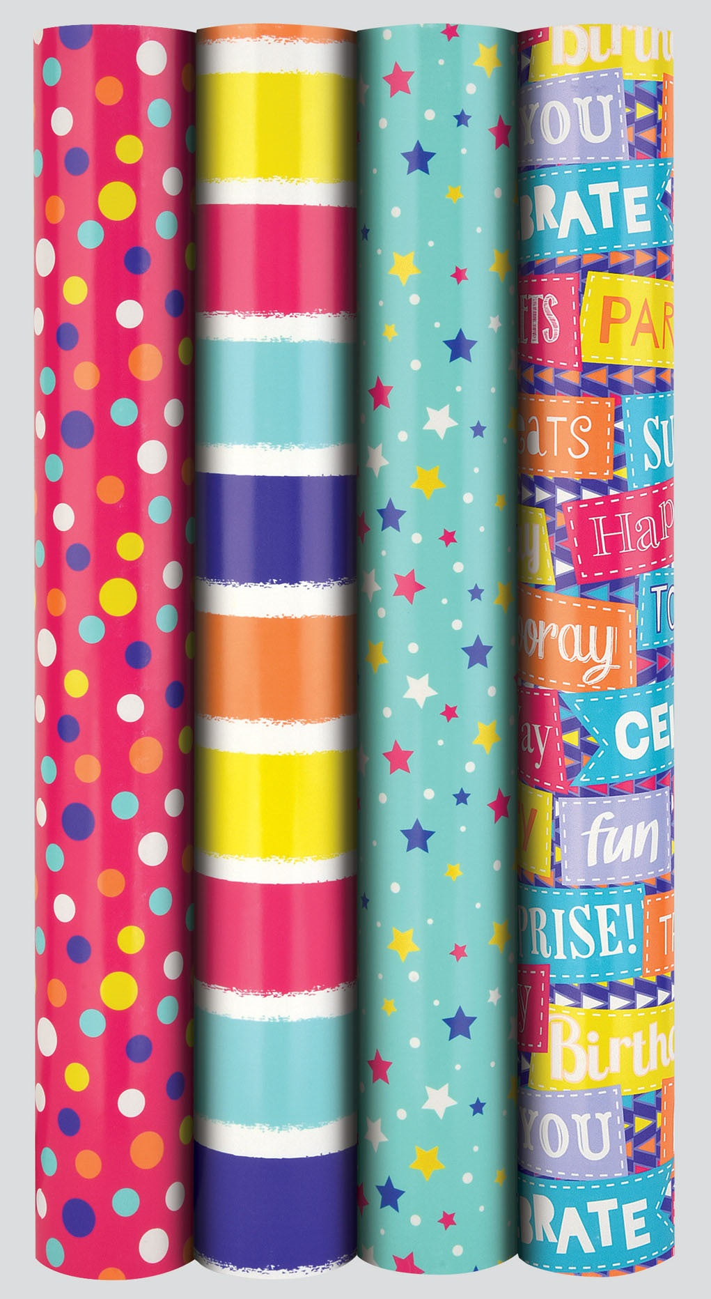 GIFTMAKER BRIGHT BIRTHDAY PARTY GIFT WRAP PAPER 3M X 69CM. YAKGW20F YALGW20F \\\KD21251