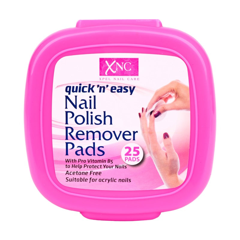 XNC QUICK N EASY NAIL POLISH REMOVER PADS IN CASE 25/PK. XP40779 \\\KD21255