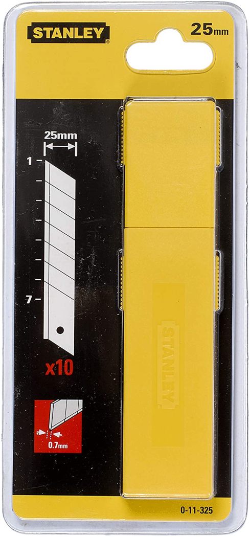 STANLEY 25MM SNAP OFF BLADES 10 PACK IN CASE. 0-11-325 \\\KD21296