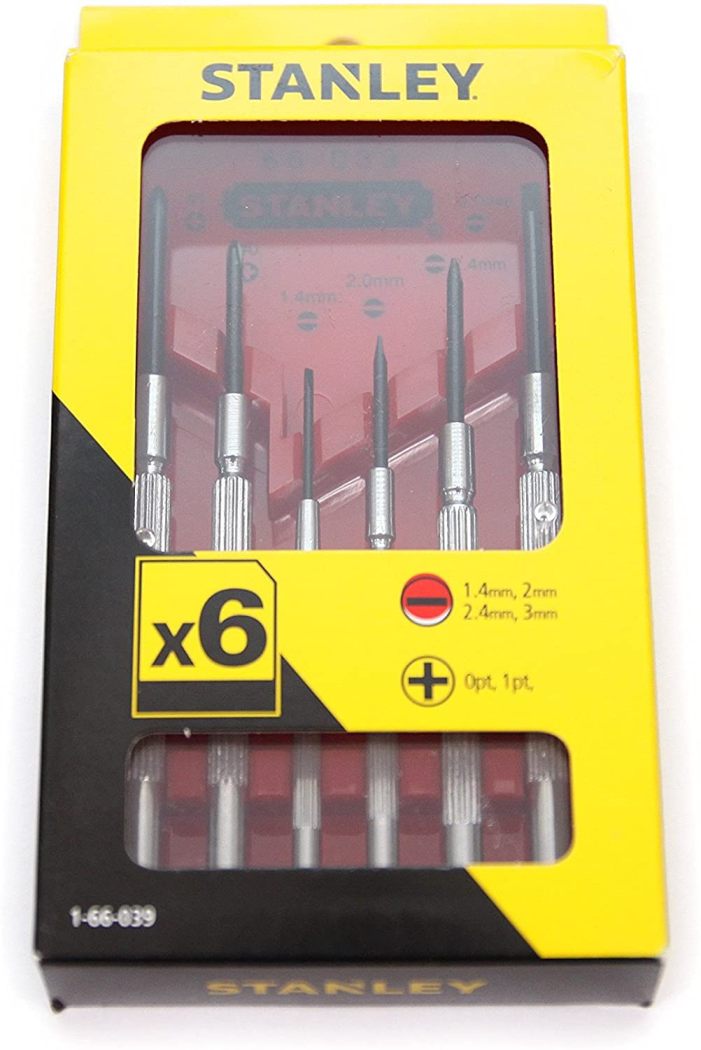 STANLEY PRECISION SCREWDRIVER SET OF 6 PIECES. 1-66-039 \\\KD21297