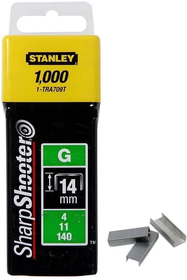 STANLEY 1-TRA709T 14MM HEAVY-DUTY STAPLE 1000 PIECES. 1-TRA709T \\\KD21326