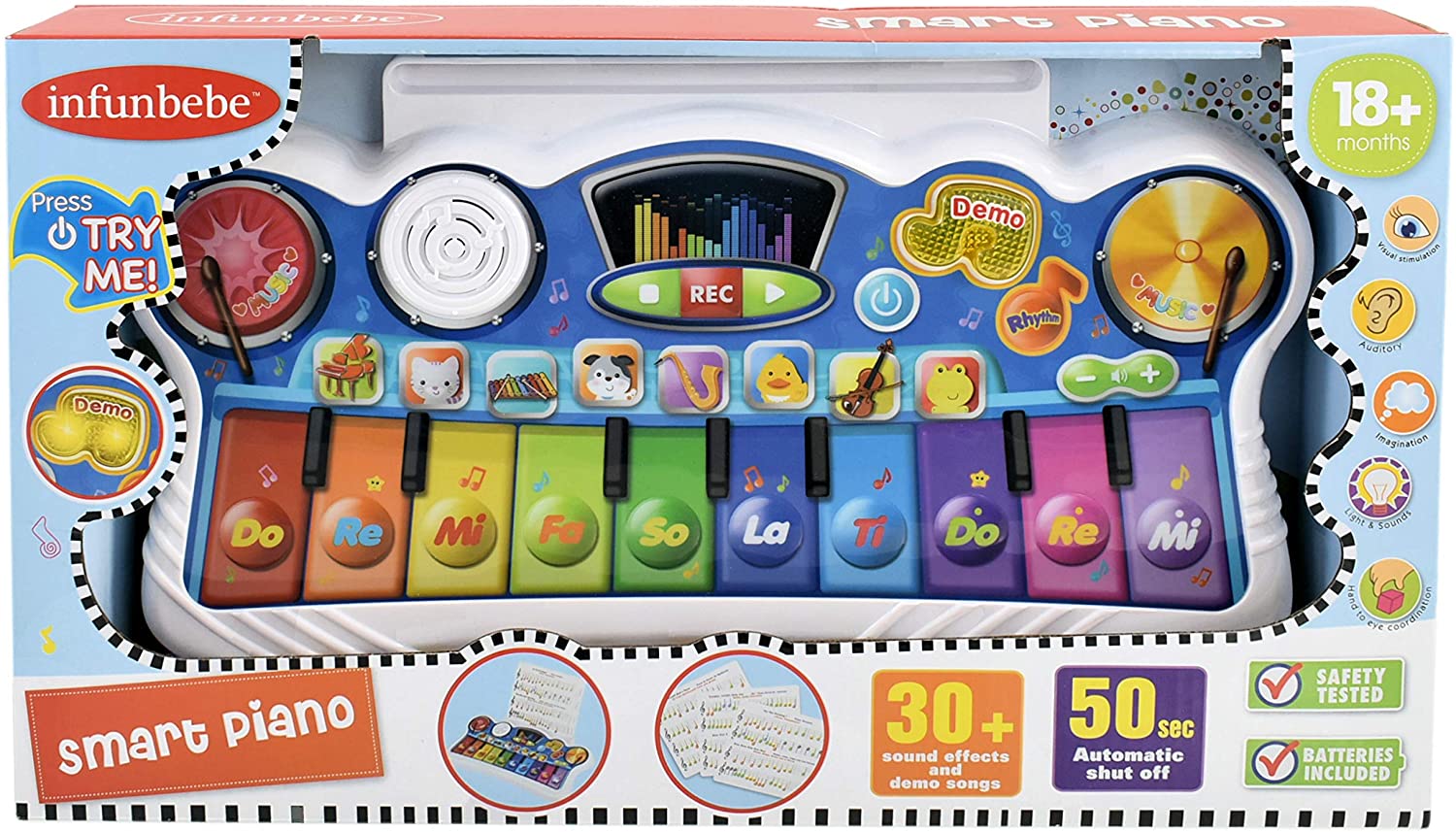 INFUNBEBE SMART PIANO TODDLERS INTERACTIVE KEYBOARD TOY. TY4114 \\\KD21332