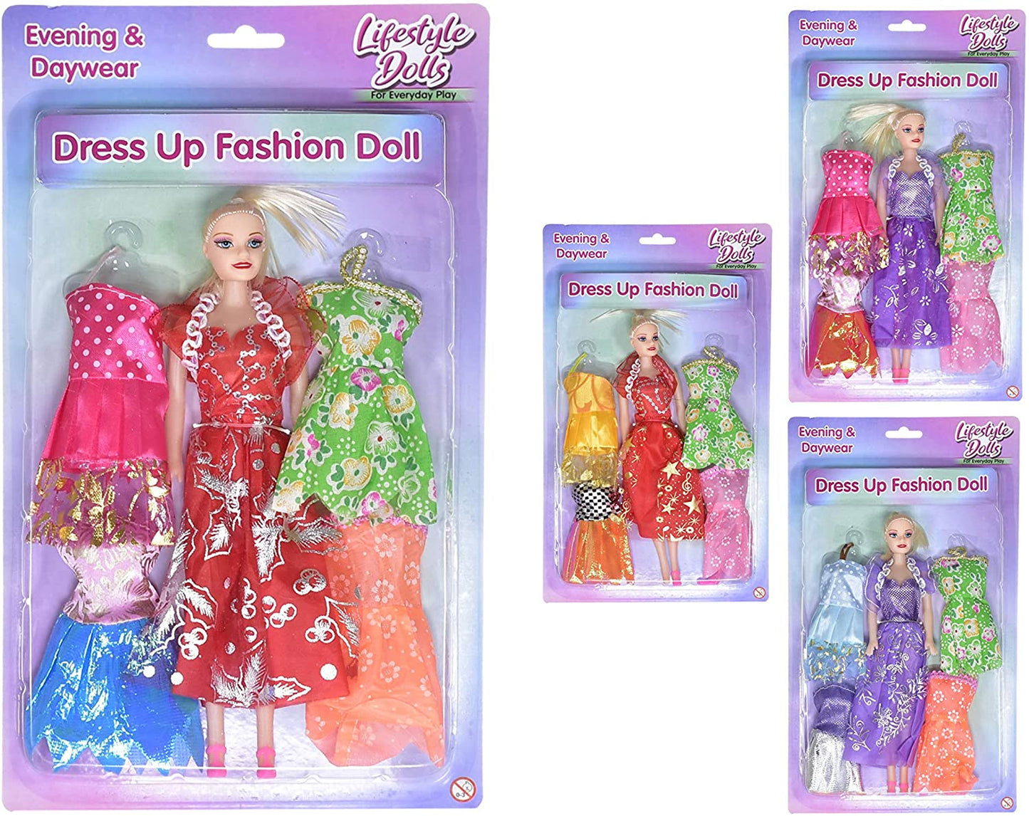 KANDYTOYS ASSORTED DRESS UP FASHION DOLL WITH DRESSES. TY6430 \\\KD21341