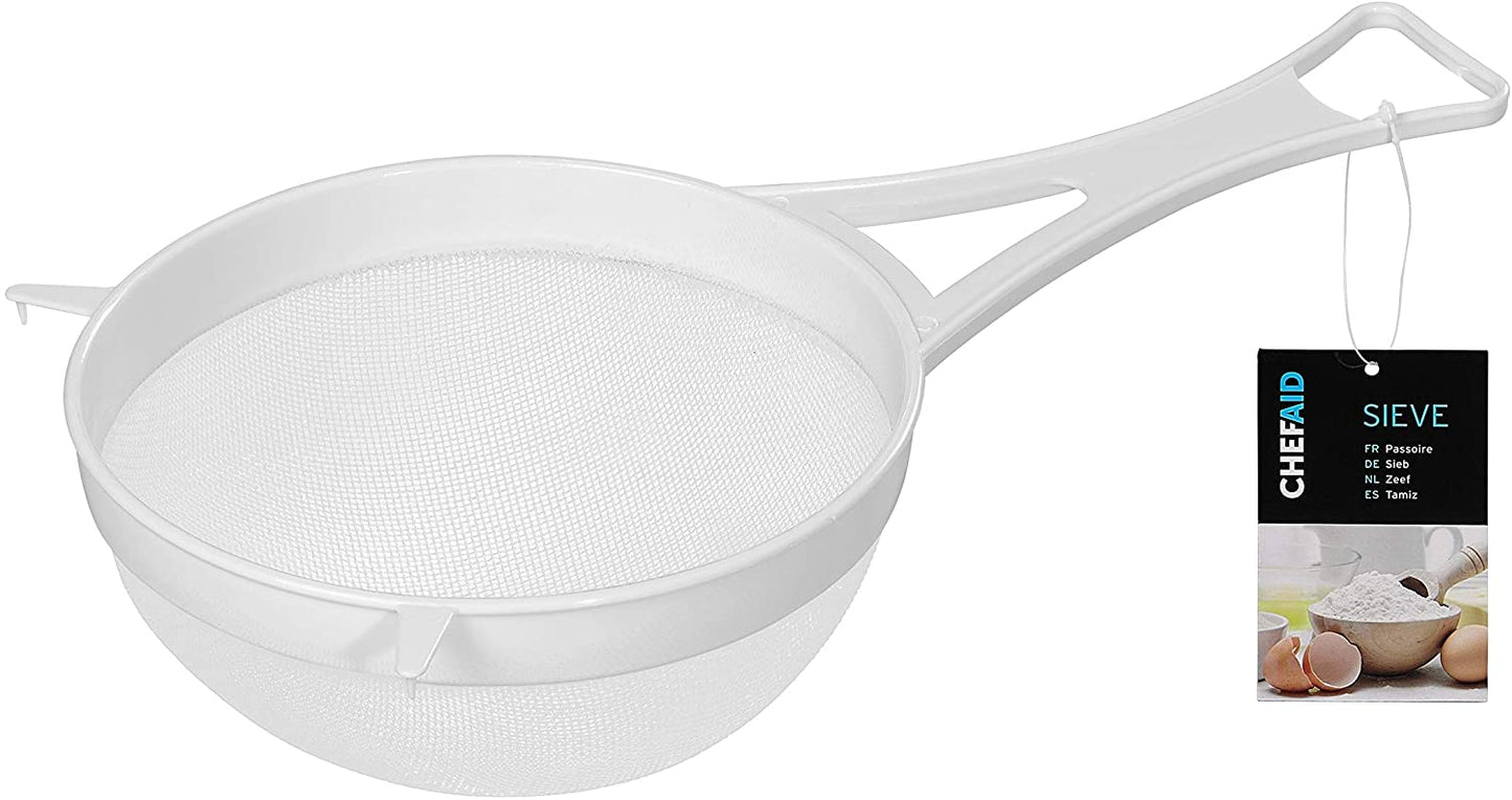 CHEF AID NYLON MESH PLASTIC STRAINER 18 CM - 7 INCH WHITE. 10K32950 \\\KD21345