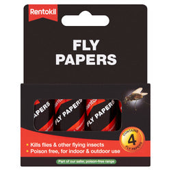 RENTOKIL PESTICIDE FREE FLY PAPERS 4/PK. FF40 \\\KD21375